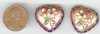 2 20x22mm Pink Cloisonné Hearts